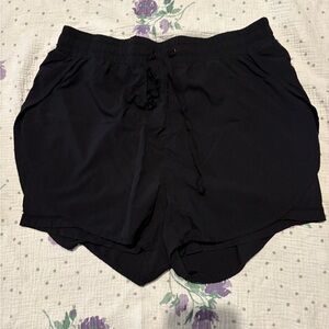 BuffBunny Black Athletic Shorts with Elastic Waistband